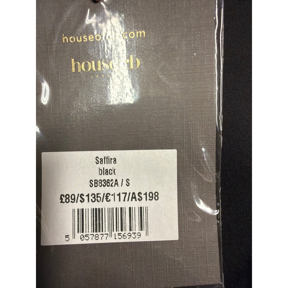 House of CB Corset Womens S Black Saffira Vegan Leather Ruched Bustier NWT Top - Picture 4 of 6